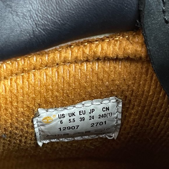 Junior Timberland Premium 6-Inch Waterproof Black Boots Custom Paint Sz 6 12907 - Picture 13 of 14